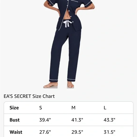 Navy Women's Pajama Set - Picture 3 of 5